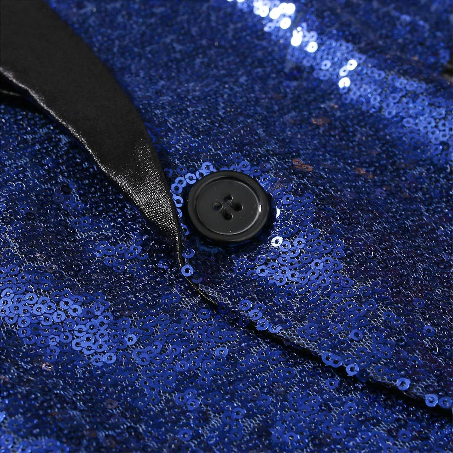 Men's Sequins Suit Jacket Slim Fit Shawl Lapel Blazer Sport Coats 1 Button Tuxedo Jackets for Prom Party Dinner