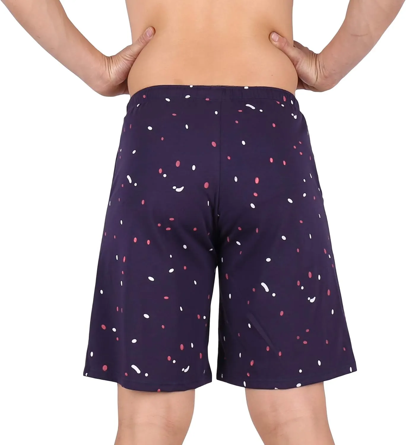 Mens Sleep Shorts Cotton Pajama Shorts Sleepwear Lounge Shorts with Pockets for Summer
