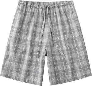 Men's Sleepwear Lounge Pajama Bottoms Sleep Shorts Cotton Shorts Drawstring & Pockets