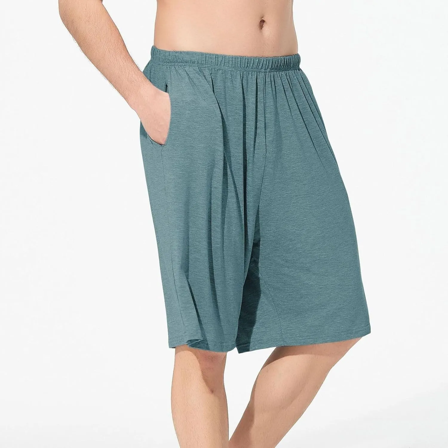 Men's Summer Pajama Shorts Cotton Pjs Comfy Thin Fall Spring Breathable Lounge Soft Stretchy Sleepwear