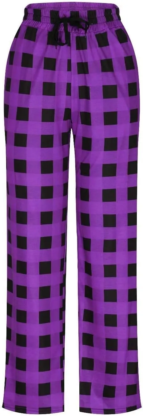 Men's Tall Plaid Christmas Pajama Pants With Elastic Waist, Drawstring, and Pockets - 2024 Sleep Lounge Pants
