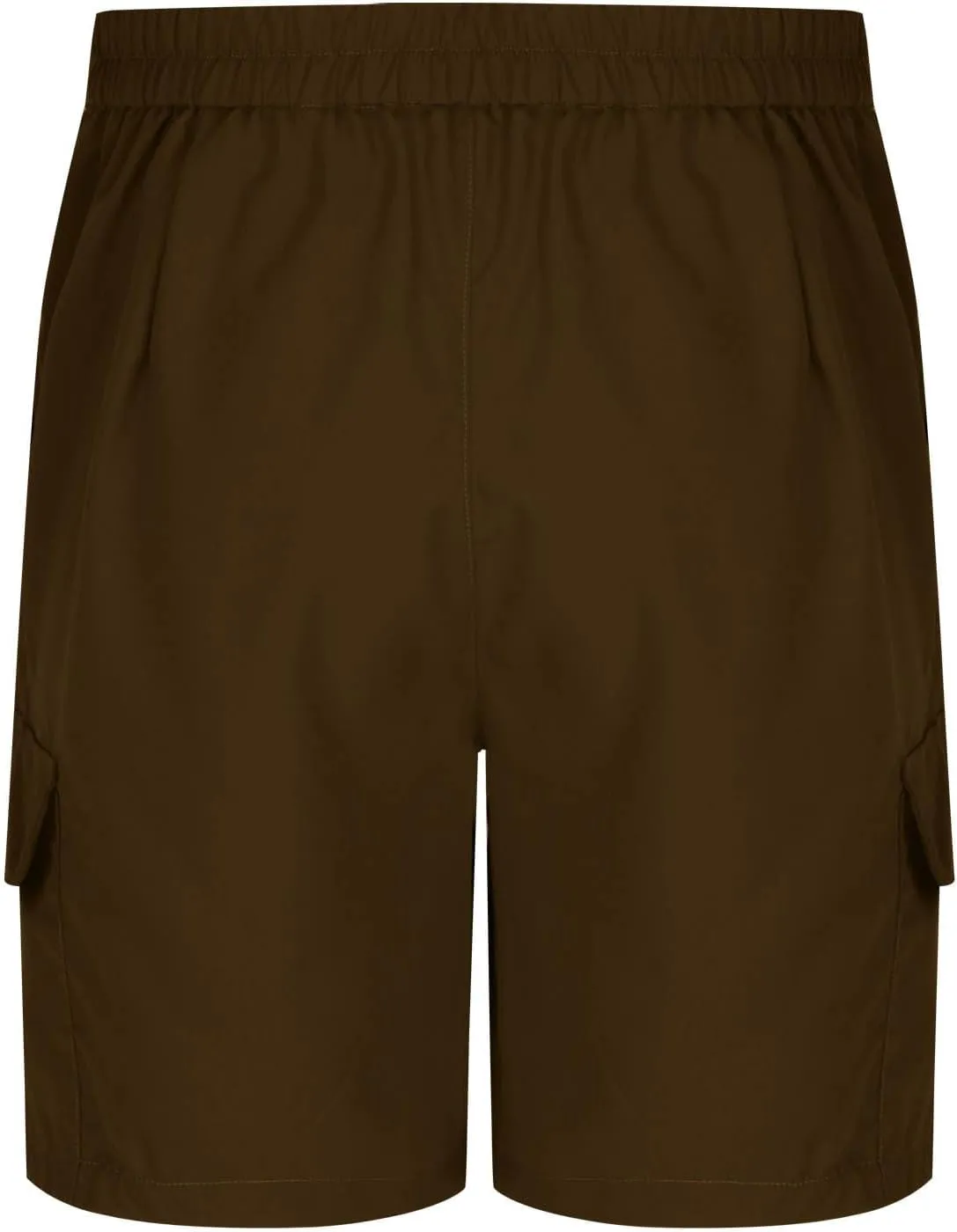 Mens Utility Cargo Shorts Stretch Drawstring Waist Quick Dry Shorts with Dual Flap Pockets and Athletic Fit