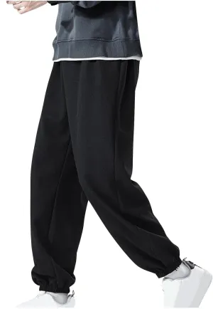 Mens Waffle Sweatpants Joggers Pants Elastic Waist Casual Sports Trousers with Pockets