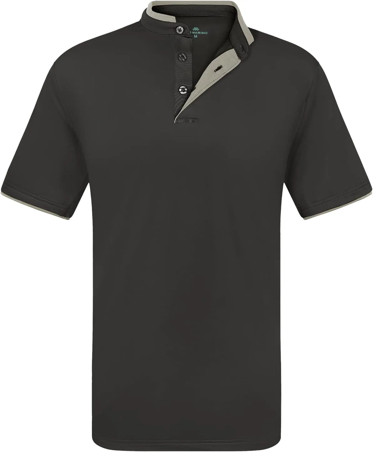 Mio Marino French Collar Henley Polo Shirt for Men – Lightweight - Moisture Wicking – Breathable Fabric