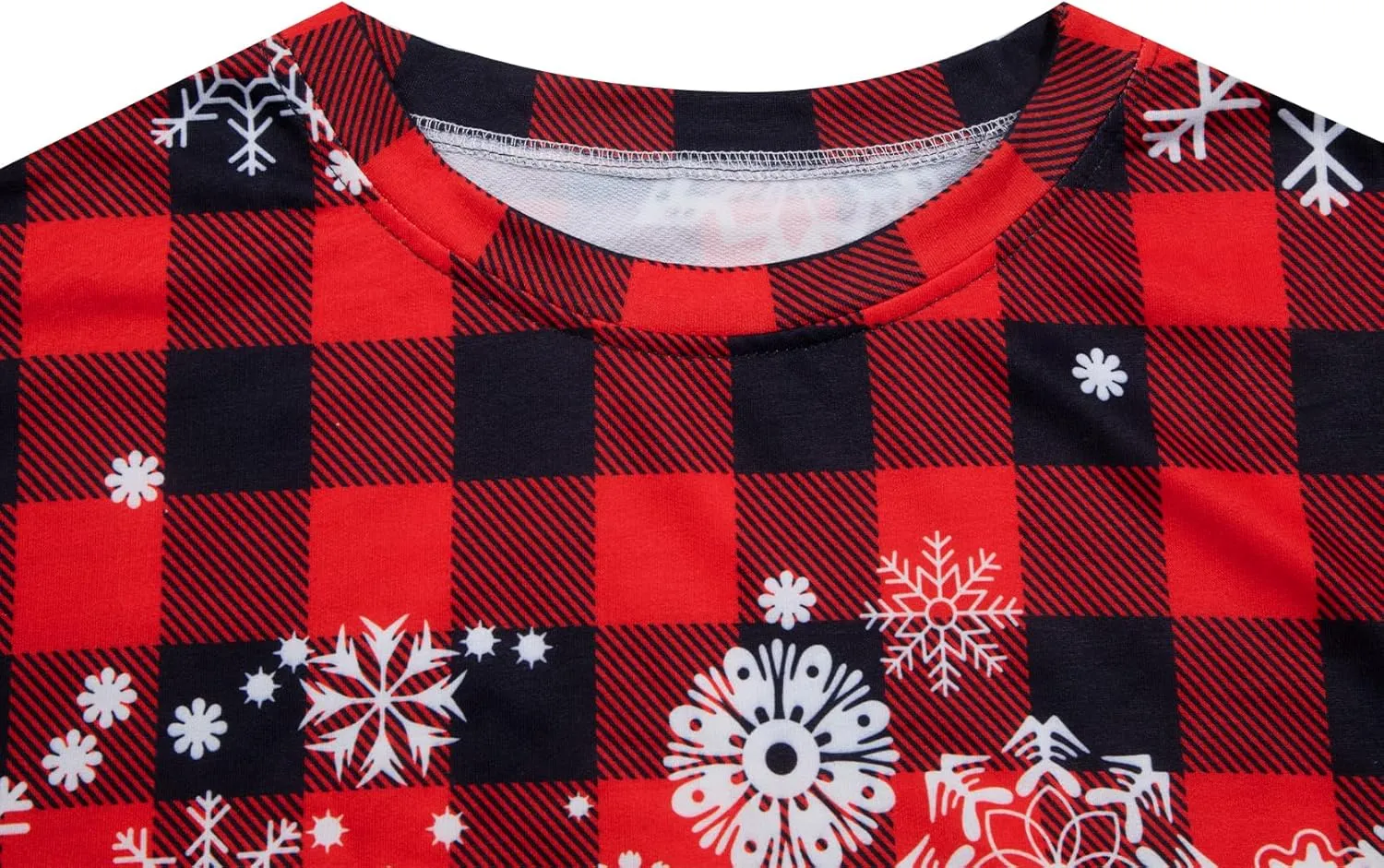 MOUSYA Women Dress Shirt Christmas Long Sleeve Tops Santa Printed Pullover Loose Plus Size T-Shirt Blouse with Pockets