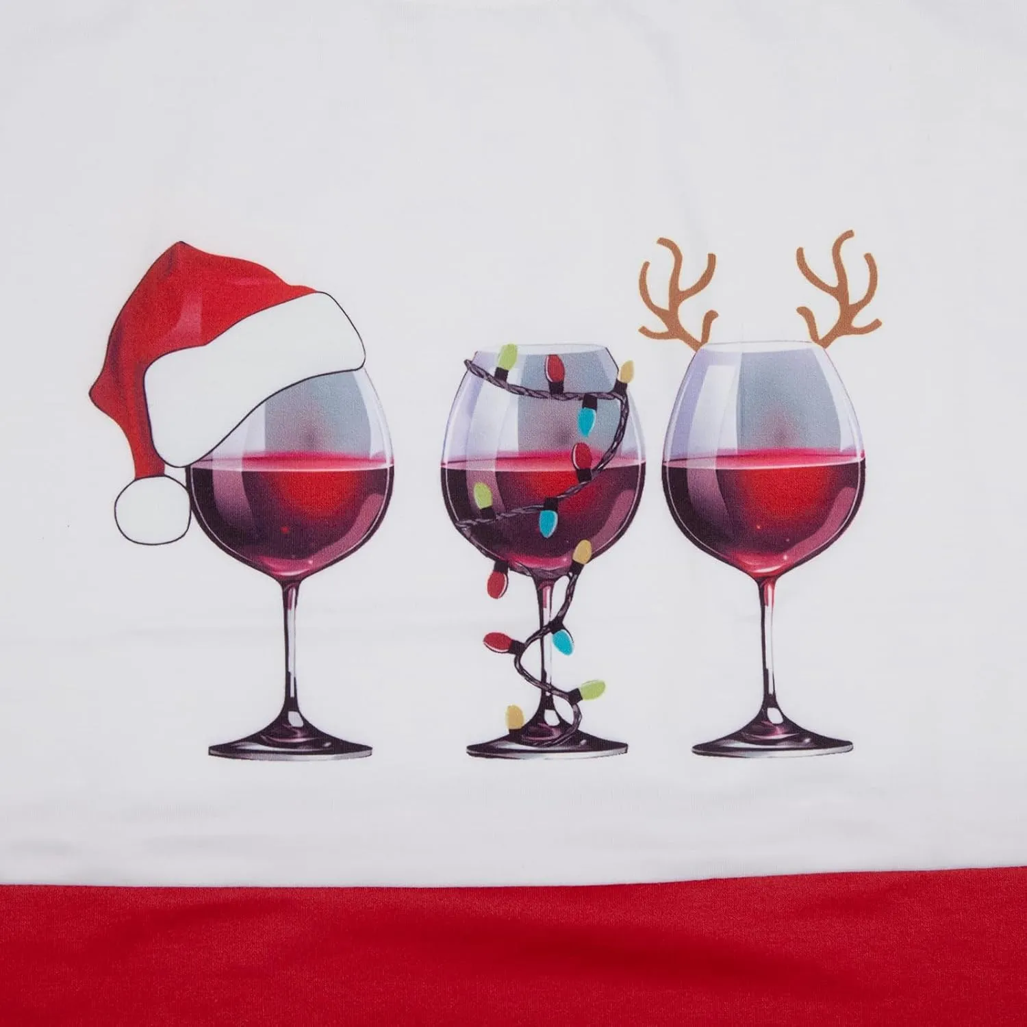 MOUSYA Women Dress Shirt Christmas Long Sleeve Tops Santa Printed Pullover Loose Plus Size T-Shirt Blouse with Pockets