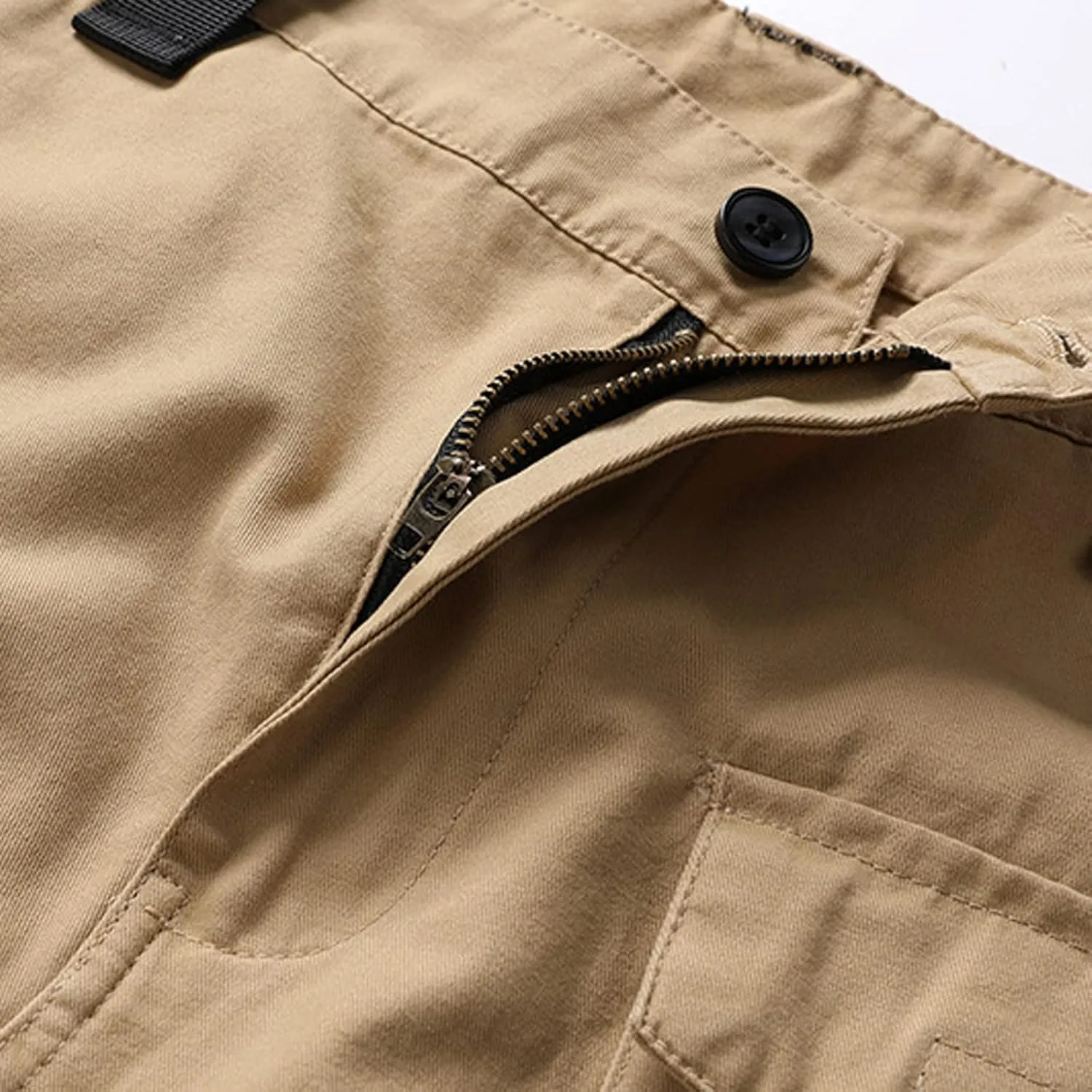Muscularfit Cotton Mens Shorts Regular Big and Tall Multi Pockets Cargo Shorts 7" Inseam Summer Casual Sport Tooling Shorts