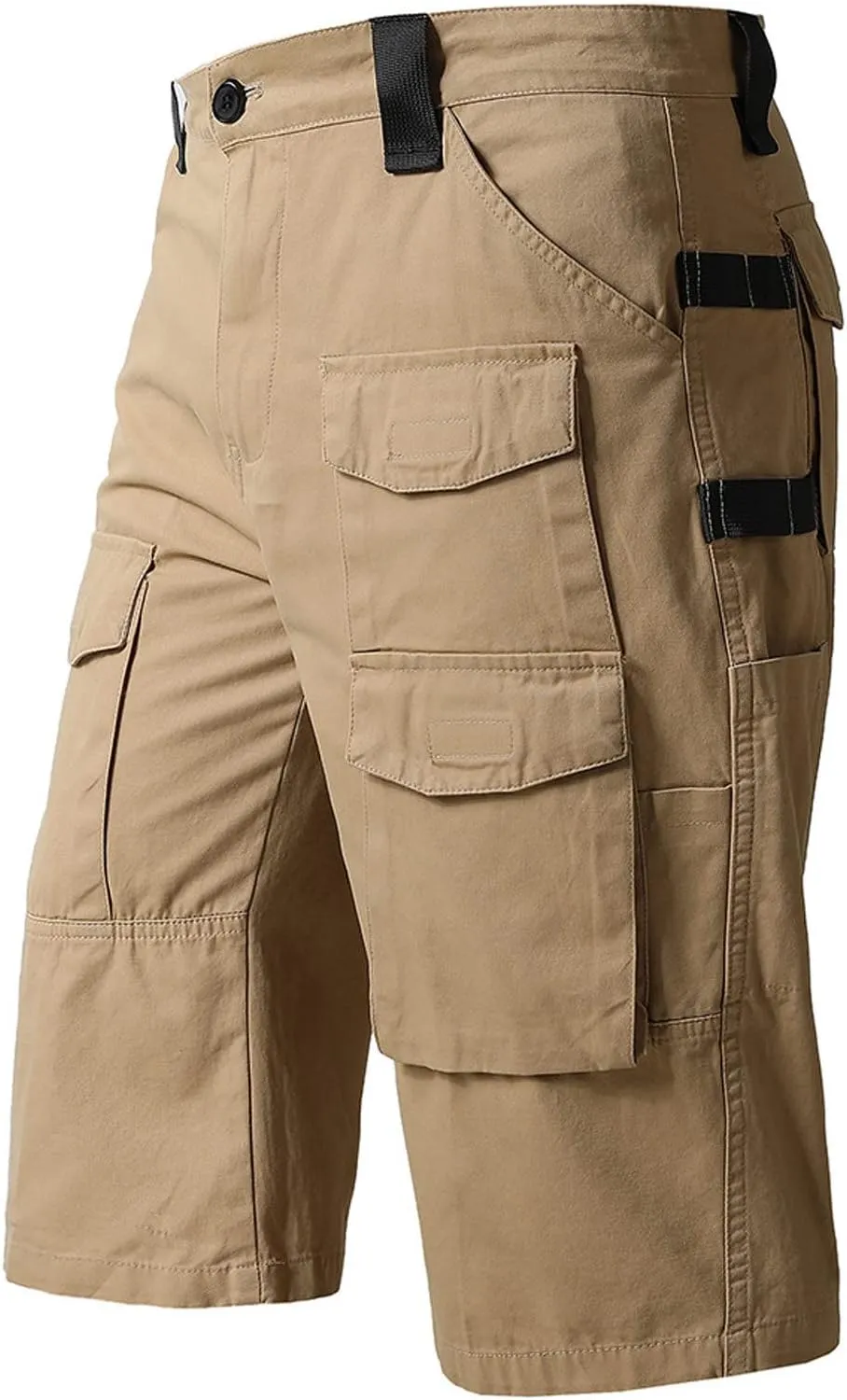 Muscularfit Cotton Mens Shorts Regular Big and Tall Multi Pockets Cargo Shorts 7" Inseam Summer Casual Sport Tooling Shorts