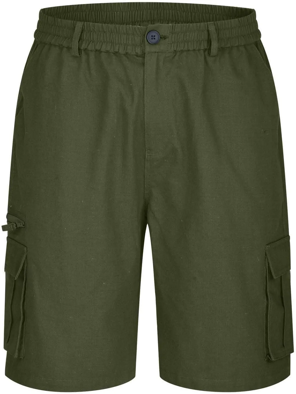 Muscularfit Tactical Shorts for Men 2024 Casual Multi Pockets Elastic Waist Chino Cargo Shorts Summer Athletic Beach Shorts