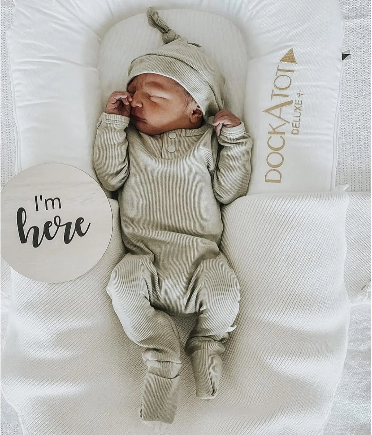 Neutral Baby Clothes Newborn Girl Boy Coming Home From Hospital Outfit Cute Ribbed Knit One-piece Romper Jumpsuit Hat