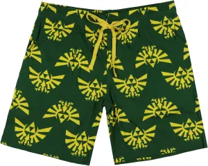 Nintendo The Legend of Zelda Pajamas Men's Royal Hyrule Crest Wingcrest PJ Lounge Shorts
