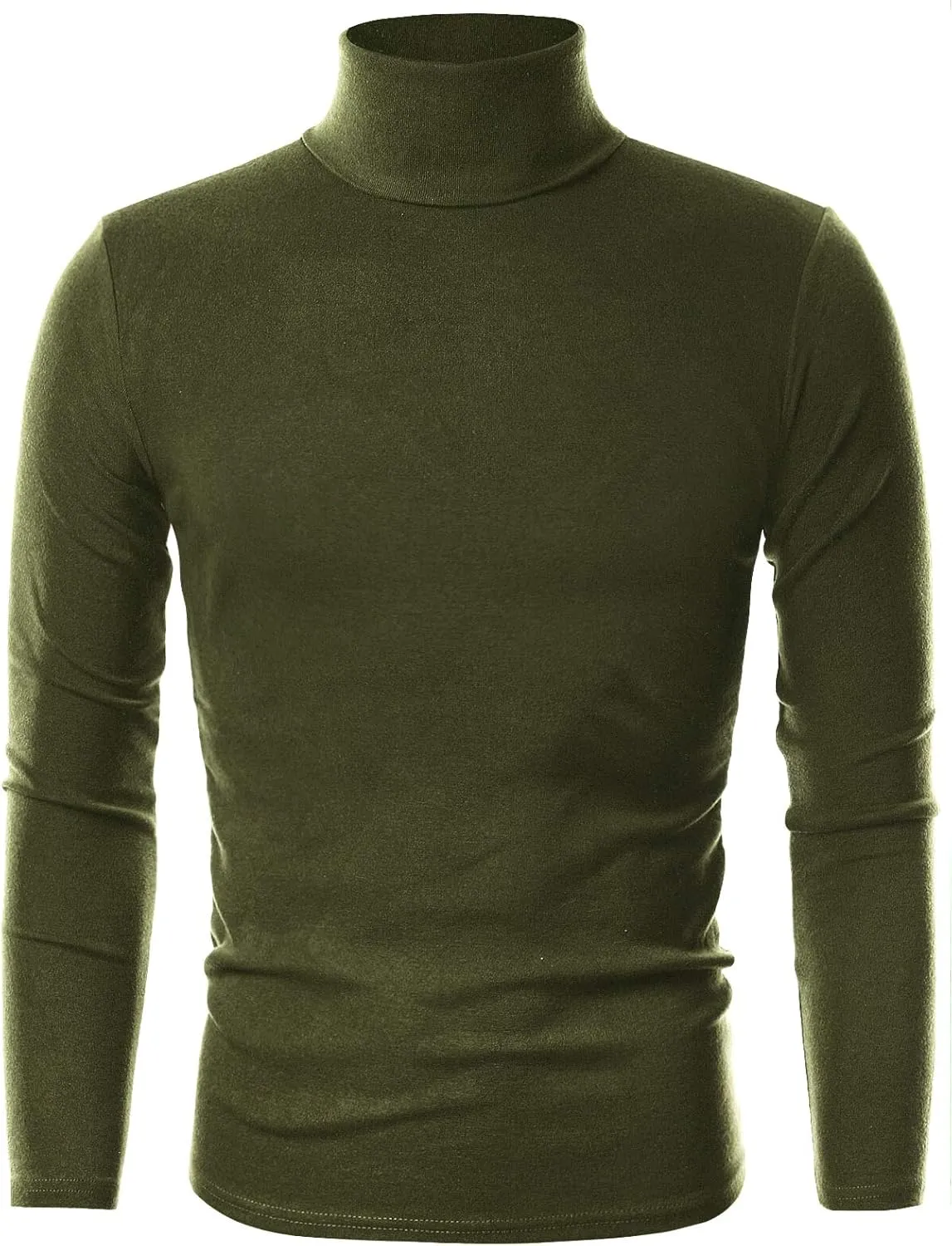 Ohoo Men's Slim Fit Turtleneck Sweater Lightweight Pullover