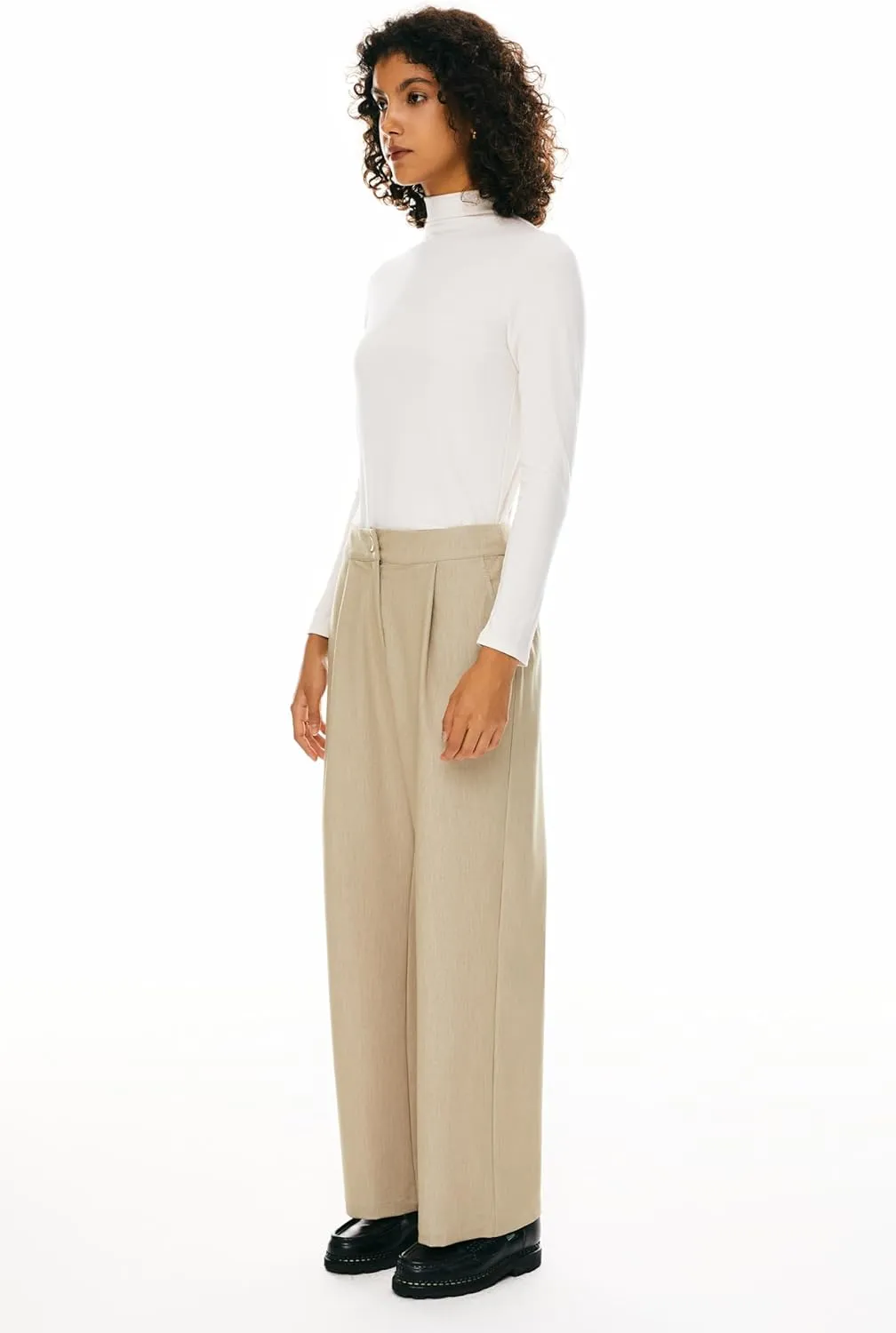 Orolay Women's High-Waisted Dress Pants Work Business Long Trousers Straight Leg Suit Pants