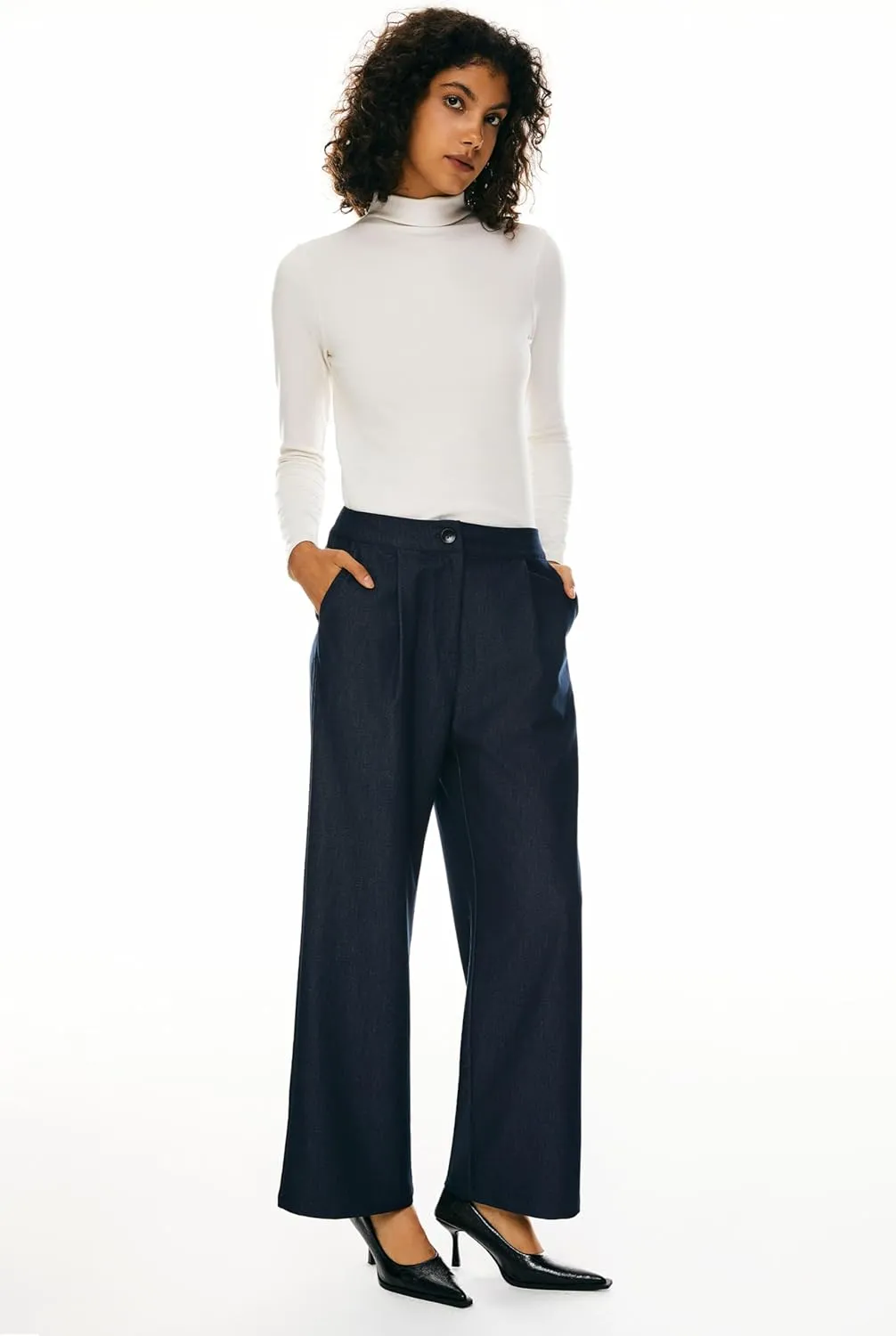 Orolay Women's High-Waisted Dress Pants Work Business Long Trousers Straight Leg Suit Pants
