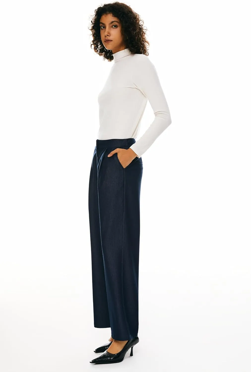 Orolay Women's High-Waisted Dress Pants Work Business Long Trousers Straight Leg Suit Pants