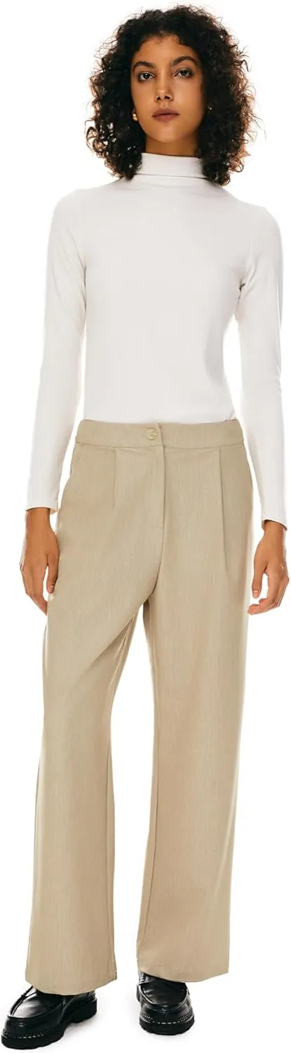 Orolay Women's High-Waisted Dress Pants Work Business Long Trousers Straight Leg Suit Pants