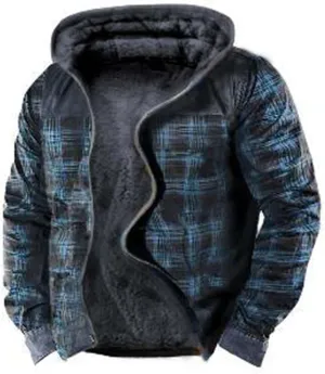 Outdoor Winter Jacket for Men Trucker Hunting Heavyweight Jackets Flannel Shirts Hiking Cycling Running Coats
