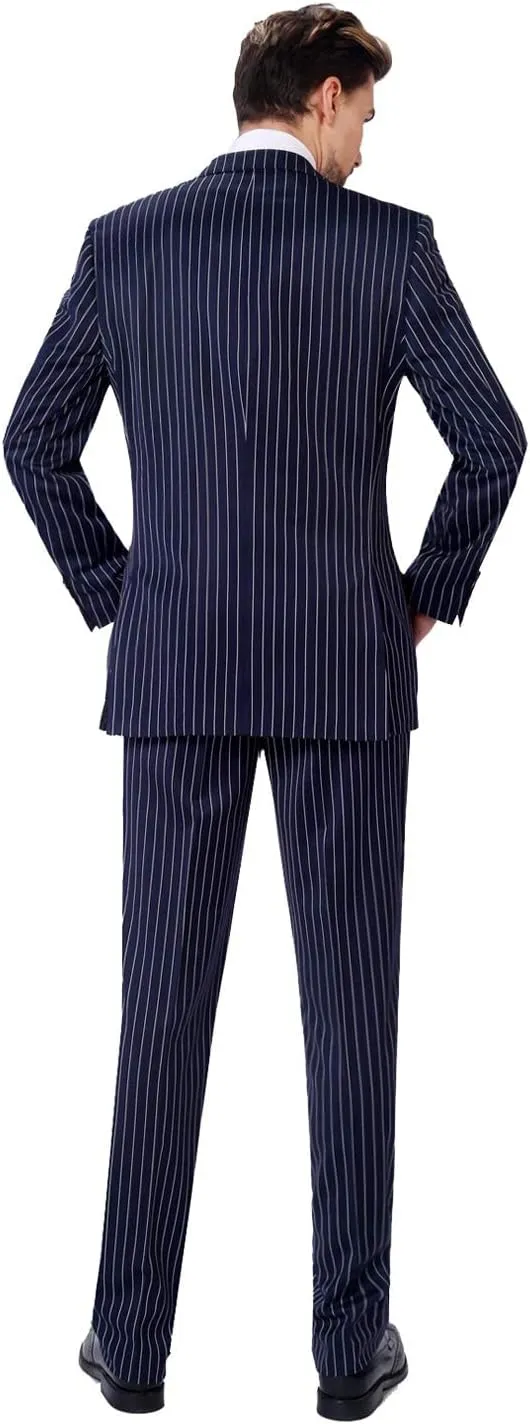 P&L Men's 3-Piece Classic Fit Dress Suits Tuxedo Blazer Jacket Tux Vest & Pants Set