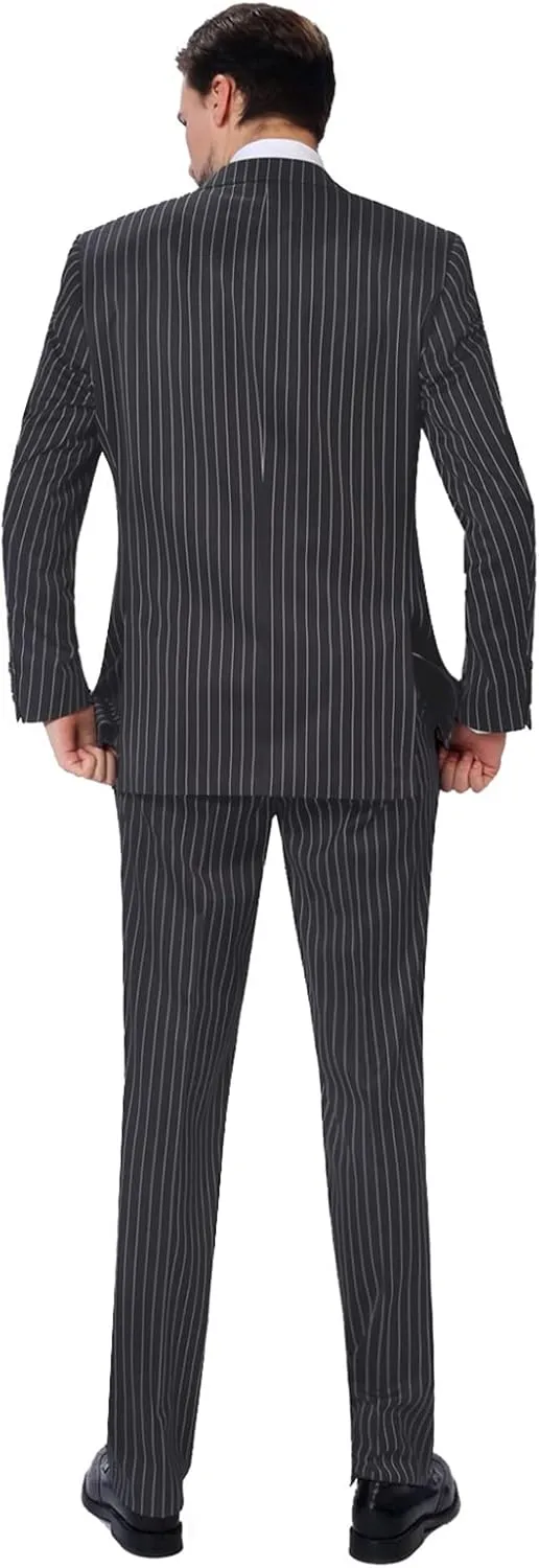P&L Men's 3-Piece Classic Fit Dress Suits Tuxedo Blazer Jacket Tux Vest & Pants Set