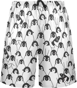 Penguin Pattern South Pole Animal Men's Pajama Pants Shorts Sleepwear Lounge Pajama Bottoms