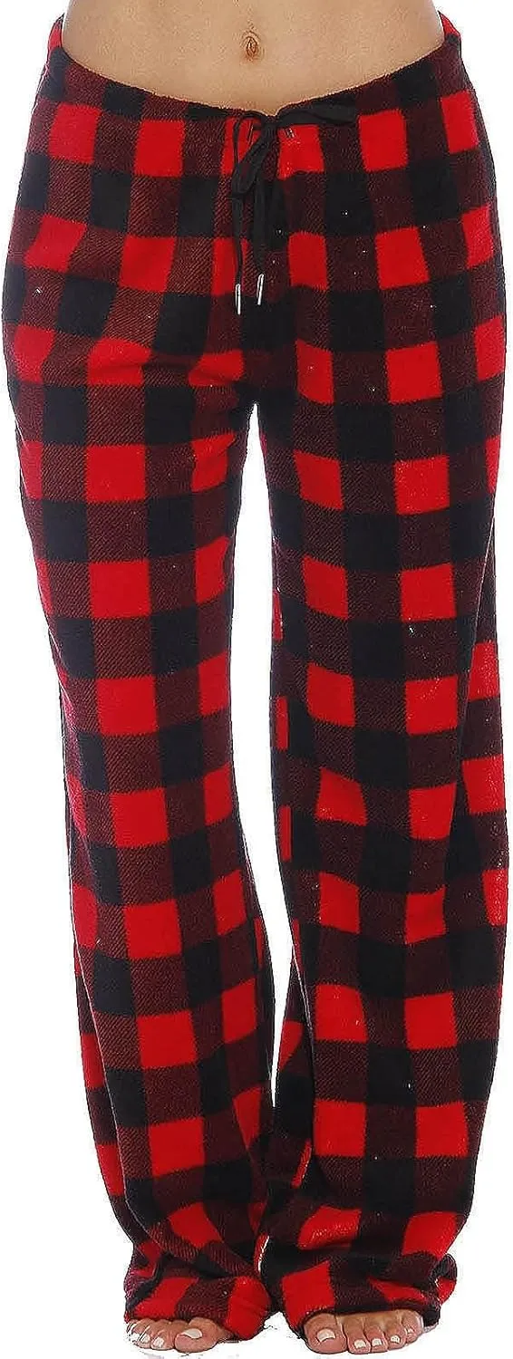 Plaid Pajama Pants Women Comfy Flannel Buffalo Plaid Pj Pants Pajamas Bottoms Christmas Wide Leg Lounge Pants