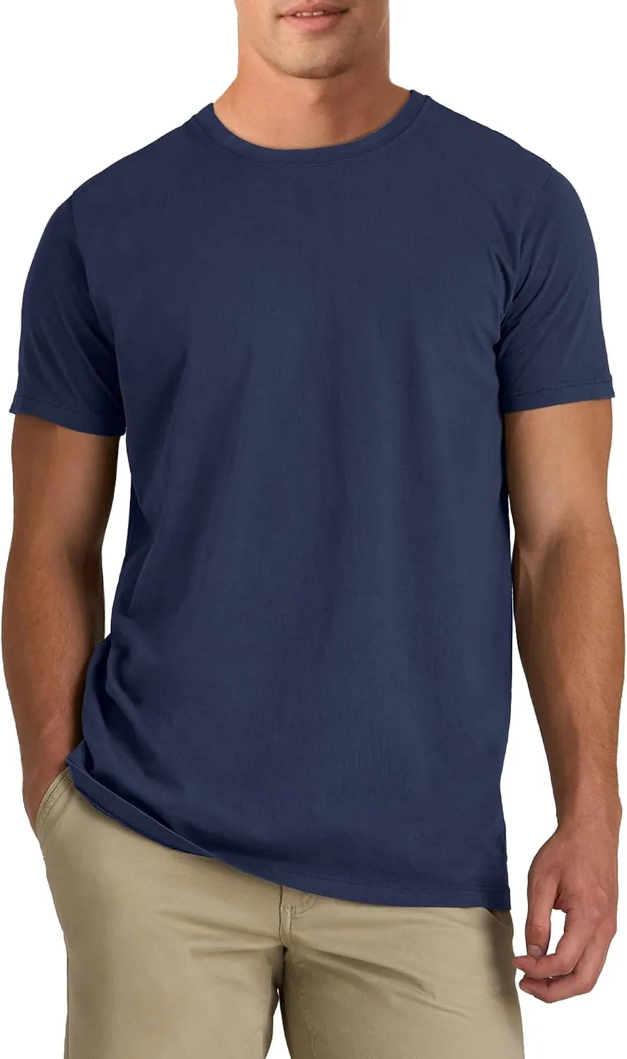 PLEPAN Mens Cotton T-Shirt Multipack  Short Sleeve Classic Fit Crew Neck, Luxuriously Soft Casual Shirt