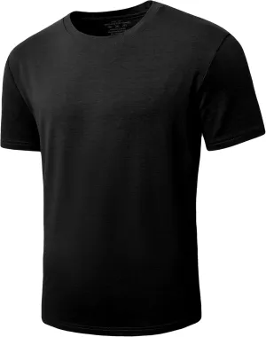 PLEPAN Mens Cotton T-Shirt Multipack  Short Sleeve Classic Fit Crew Neck, Luxuriously Soft Casual Shirt
