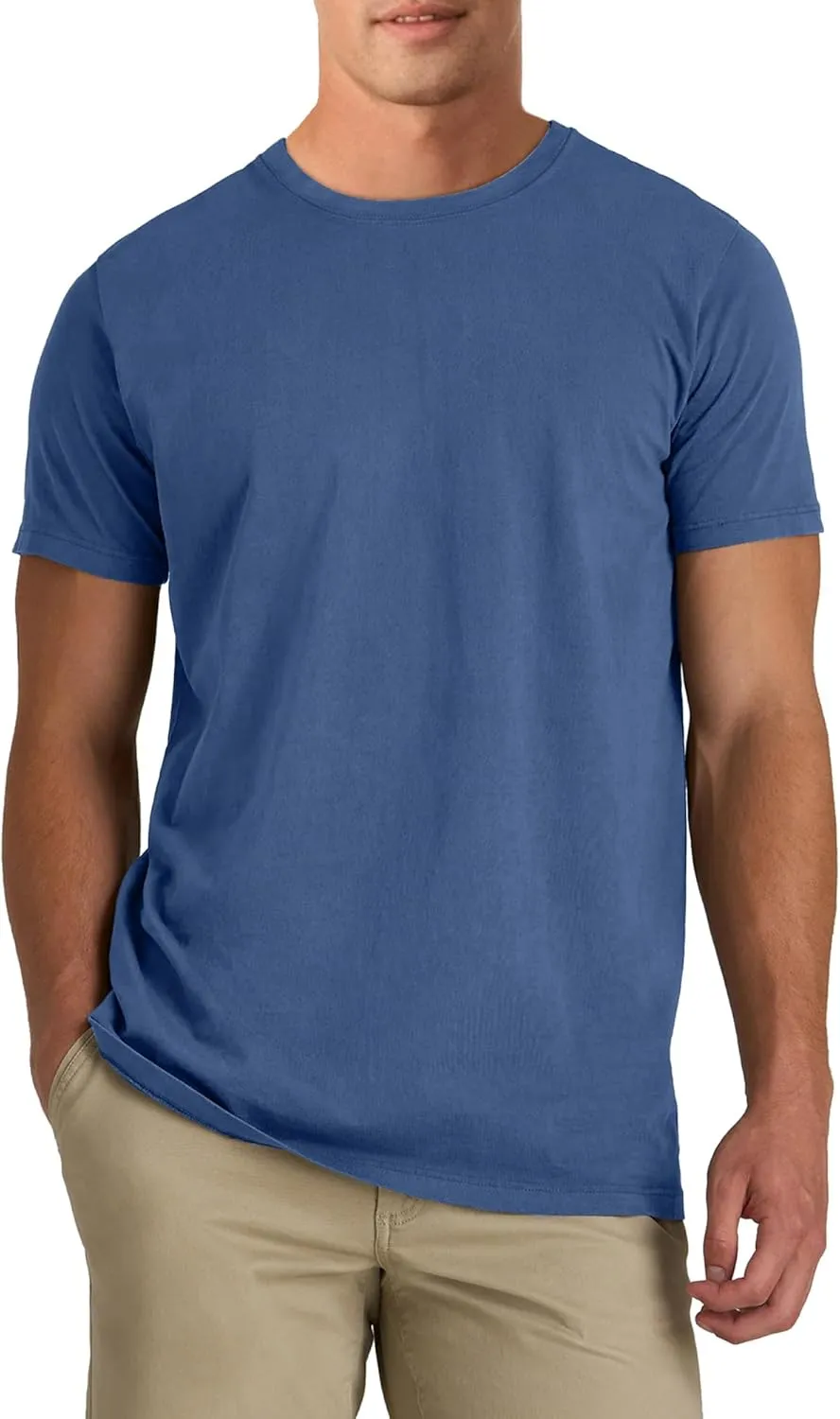 PLEPAN Mens Cotton T-Shirt Multipack  Short Sleeve Classic Fit Crew Neck, Luxuriously Soft Casual Shirt