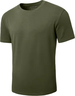 PLEPAN Mens Cotton T-Shirt Multipack  Short Sleeve Classic Fit Crew Neck, Luxuriously Soft Casual Shirt
