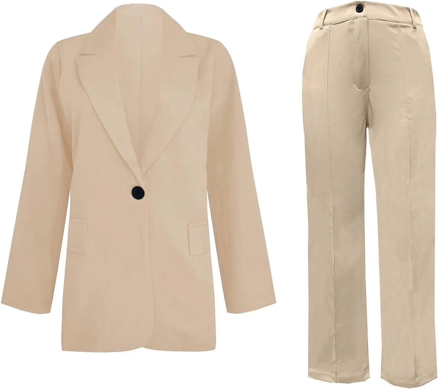 Plus Size Pant Suits Women 2 Piece Blazer Sets Dressy Blazer and Casual Wide Leg Pants Fashion Blazer Jacket Outfits