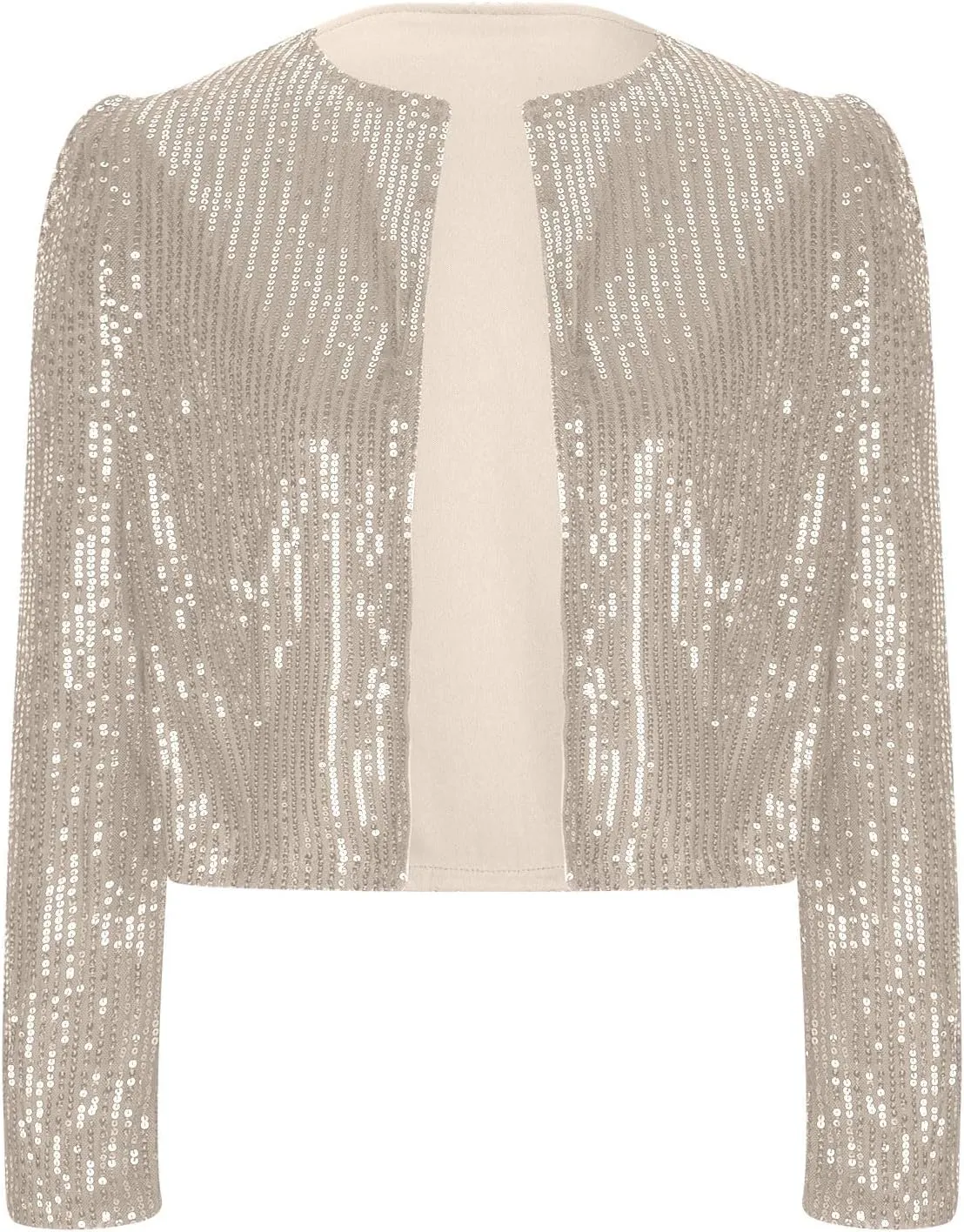 Plus Size Sequin Jacket Women Fashion Sparkle Cardigan Coat Long Sleeve Glitter Jackets Sparkly Blazer for Party