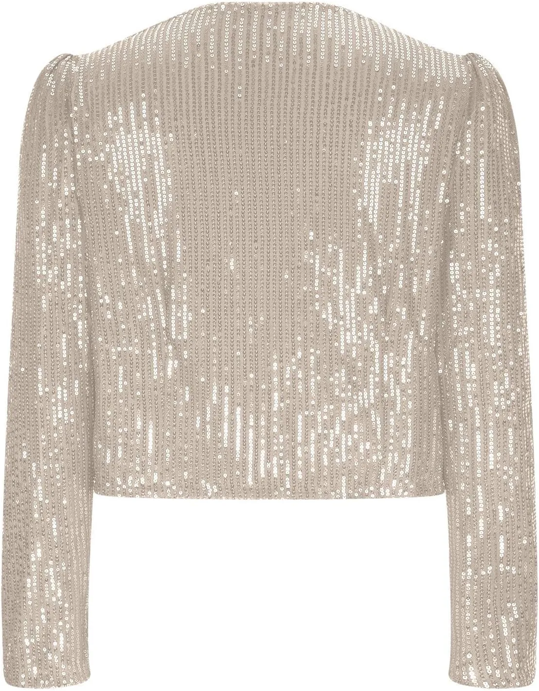Plus Size Sequin Jacket Women Fashion Sparkle Cardigan Coat Long Sleeve Glitter Jackets Sparkly Blazer for Party