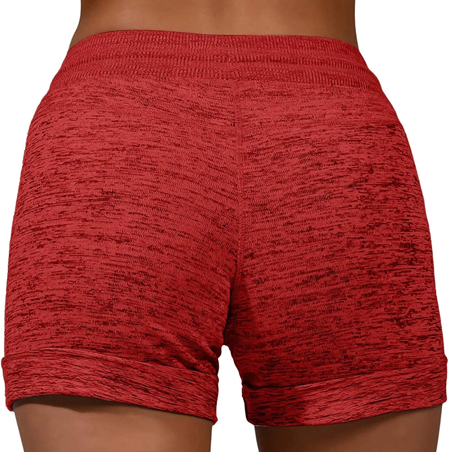 Plus Size Yoga Shorts High Waist Graphic Elastic Workout Shorts with Pockets Drawstring Sports Tummy Control Shorts