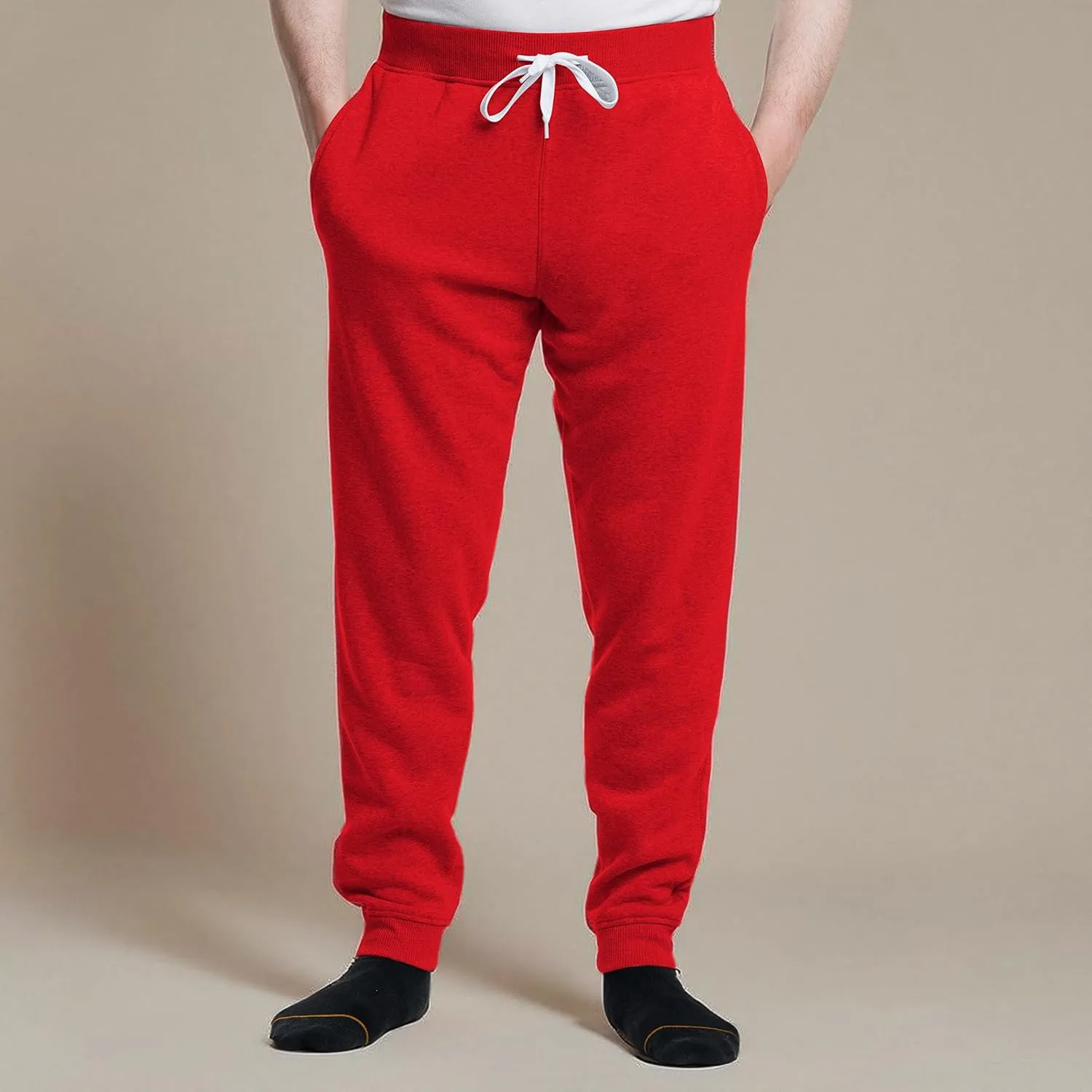 Premium Wear Men’s Jogger Sweatpants - Lightweight, Super Soft, 100% Polyester | Elastic Drawstring, Deep Pockets, Tag-Free