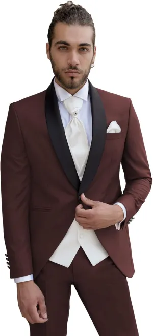 Rdzding Mens Suit Blazer Jacket 3 Piece Slim Fit Groomsmen Suits Tuxedo Prom Suits Business Blazer Party Jackets