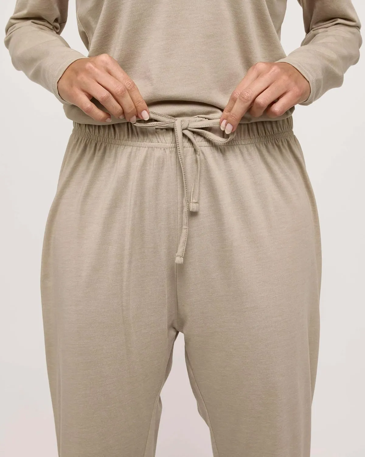 Real Essentials 3 Pack Women's Soft Cotton Long Sleeve Pajama Set with Pants - Lounge Sets for Women (Available In Plus)