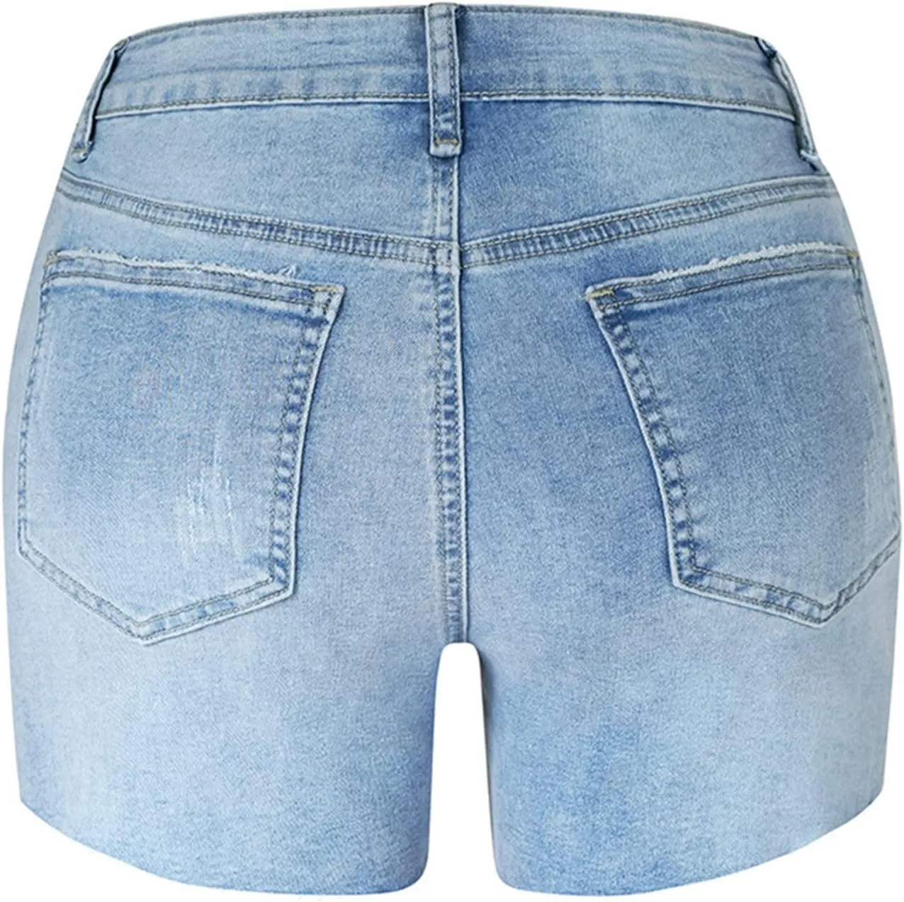 Ripped Denim Shorts for Women Trendy 2025 Summer Frayed Raw Hem Skinny Jean Shorts Dressy Casual Stretchy Jeans