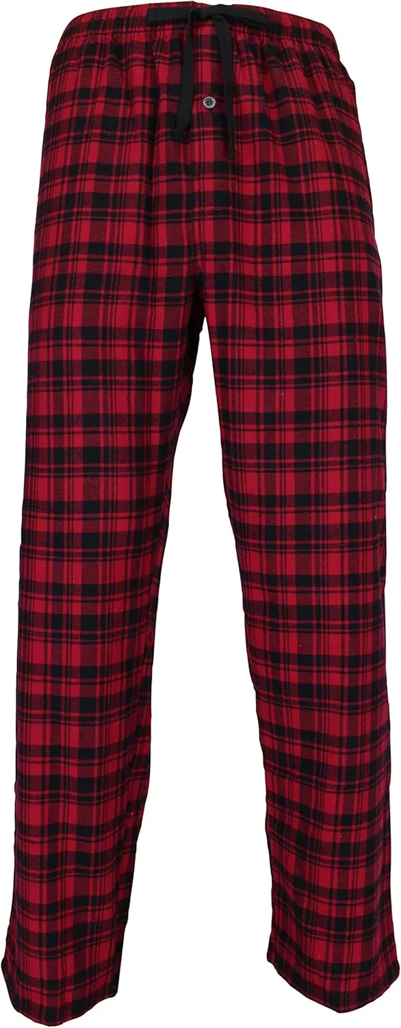 RK Classical Sleepwear Mens 100% Cotton Flannel Pajama Pants,