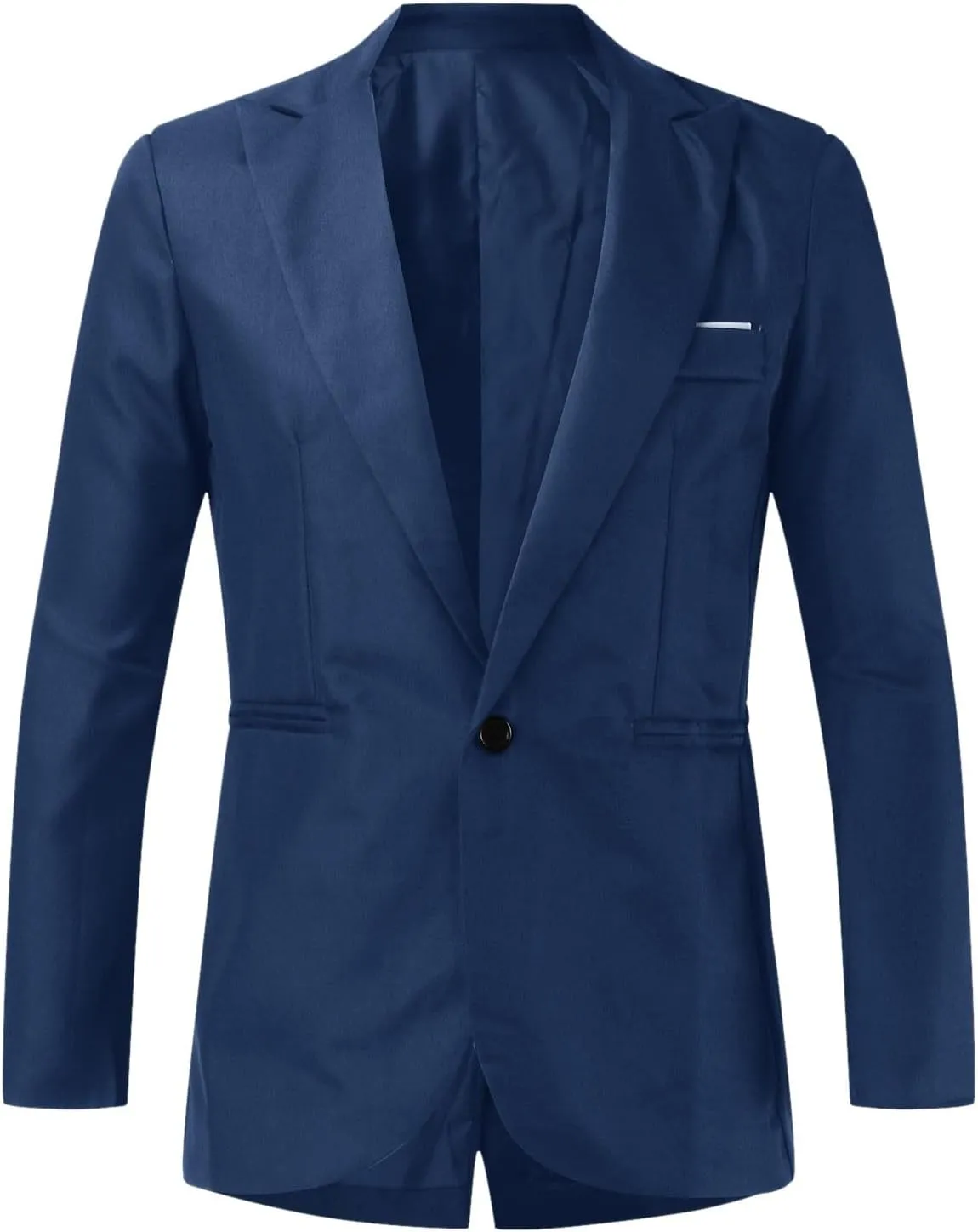 Slim Fit Tuxedo Blazer and Pants for Wedding Prom, 2 Piece Suit for Men, One Button Blazer Jacket Vest Pants
