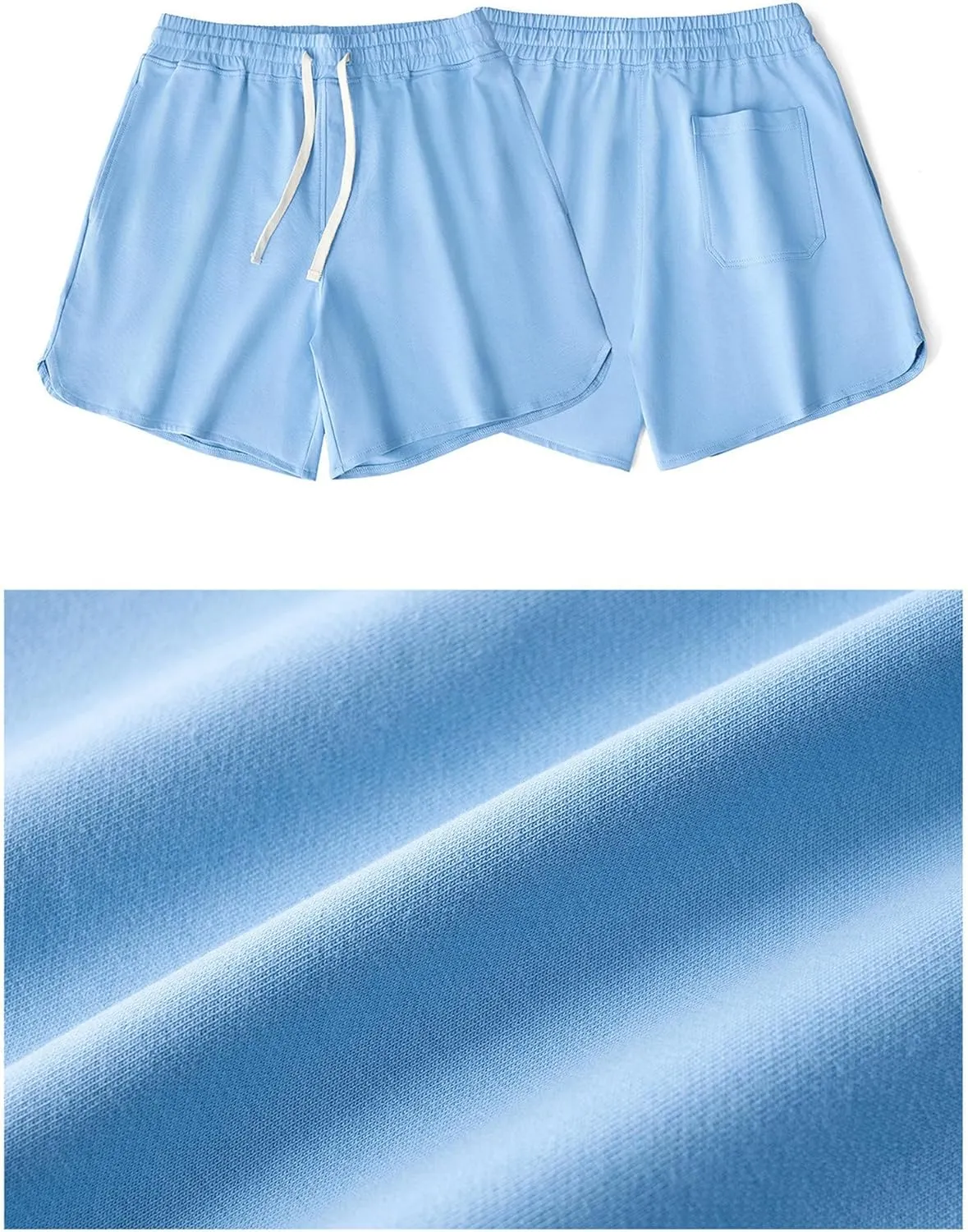 SoptoToxodo Men's Cotton Pajama Bottoms Sleep Lounge Shorts Sleepwear With Pockets