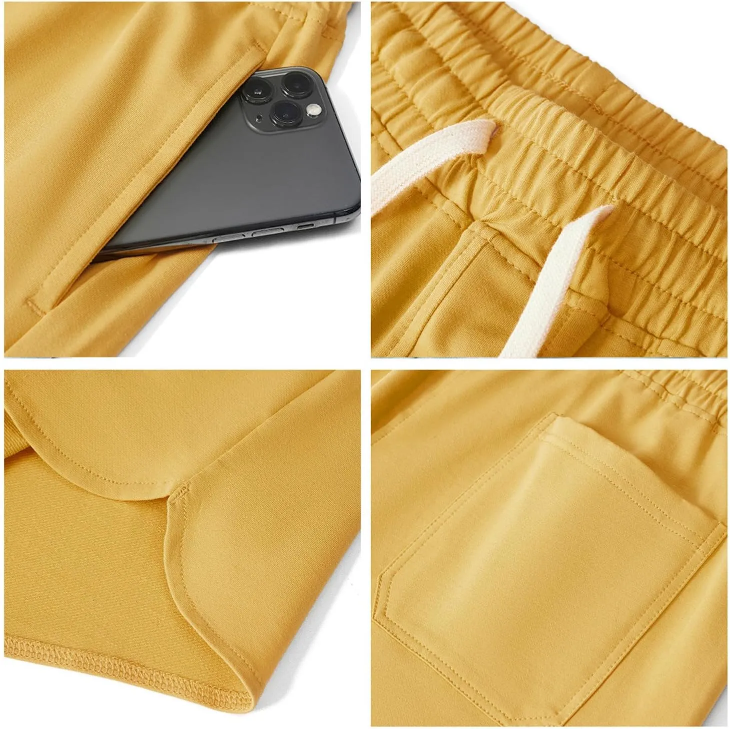 SoptoToxodo Men's Cotton Pajama Bottoms Sleep Lounge Shorts Sleepwear With Pockets