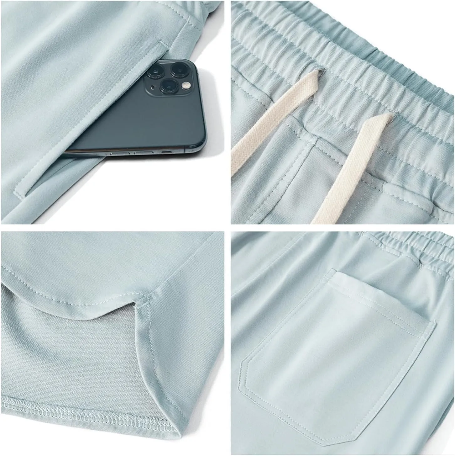 SoptoToxodo Men's Cotton Pajama Bottoms Sleep Lounge Shorts Sleepwear With Pockets