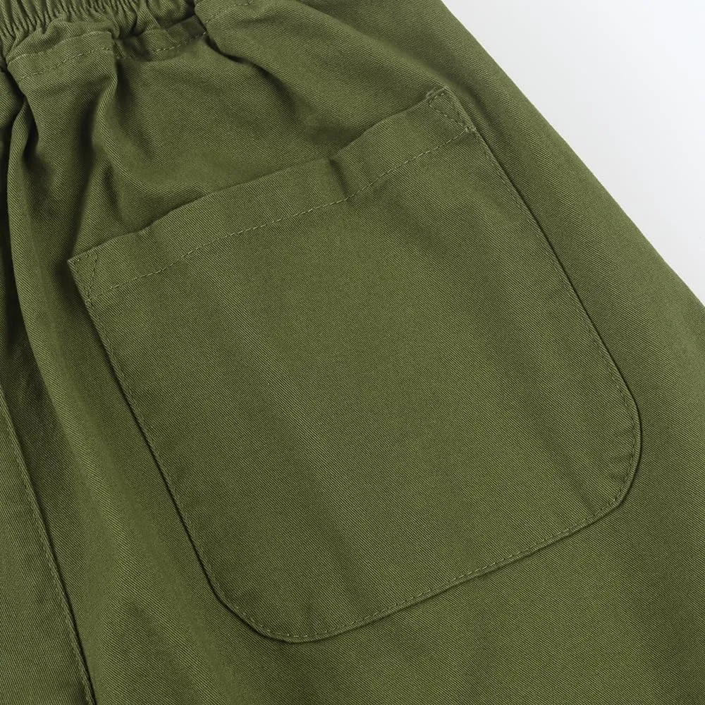 Spring&Gege Boys Jogger Pants Cotton Twill Drawstring Elastic Waist Jogging School Pants