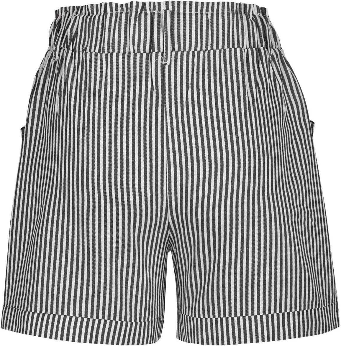 Striped Shorts for Women Inch Inseam Cotton Linen Stretchy Lounge Shorts Comfy Lounge Baggy Shorts with Pockets