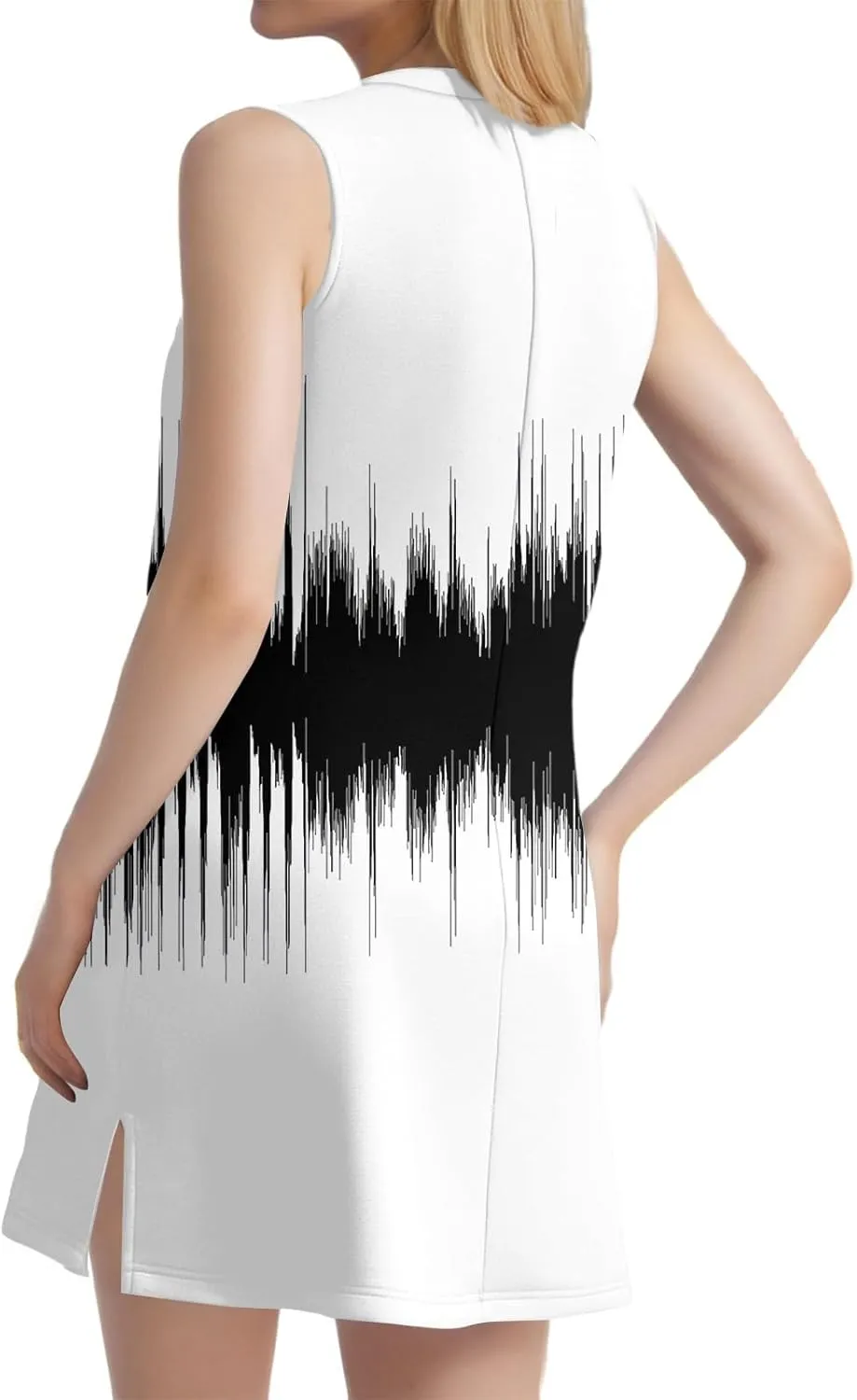 Summer Dresses for Women 2025 Casual V Neck Sleeveless Sundresses Color Block Printed Tank Beach Dresses with Split