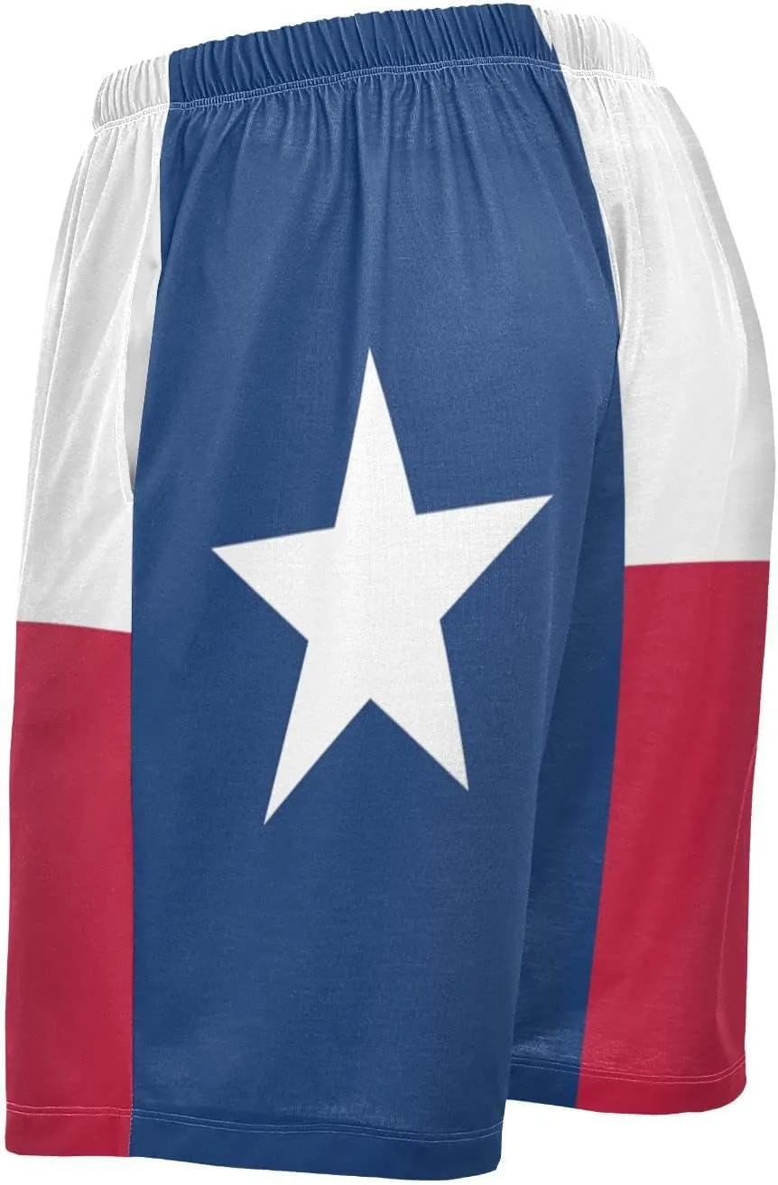 Texas Flag Patriotic USA Men's Pajama Pants Shorts Sleepwear Lounge Pajama Bottoms
