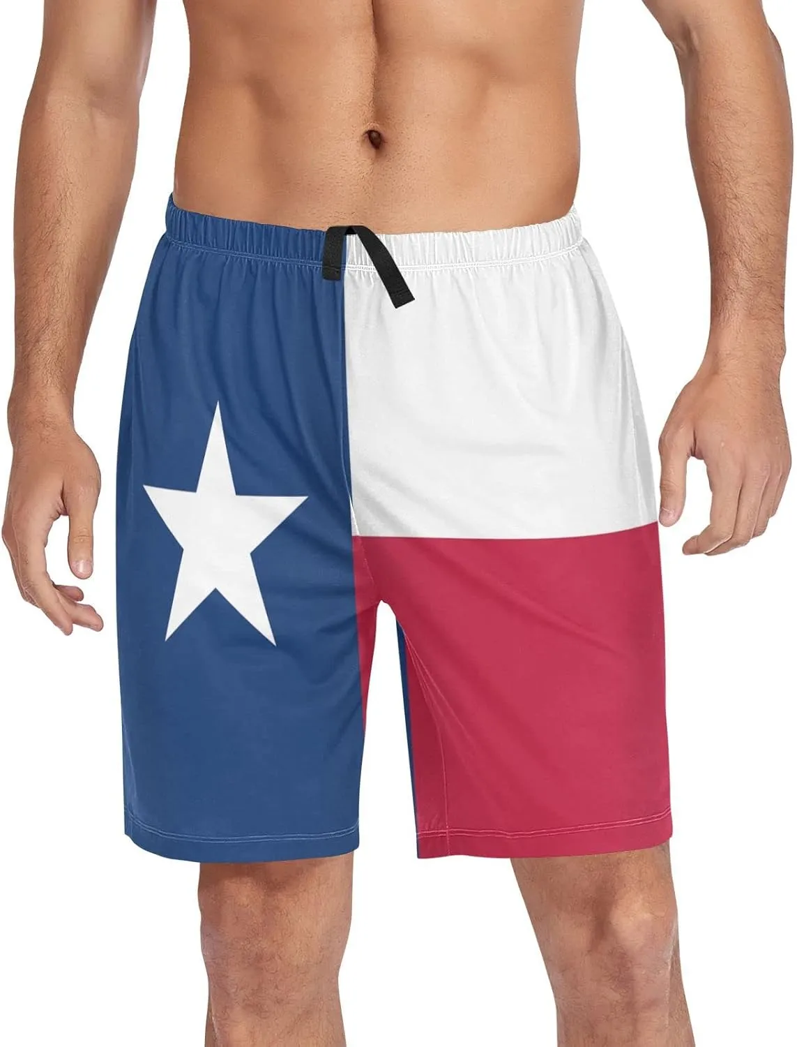 Texas Flag Patriotic USA Men's Pajama Pants Shorts Sleepwear Lounge Pajama Bottoms