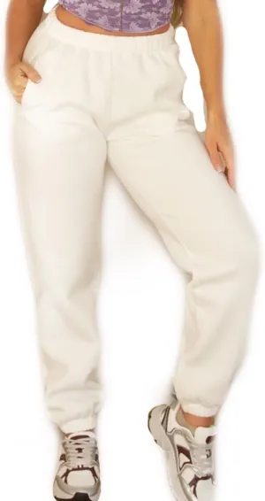 TIC TOC Women’s Soft Fleece Oversized Sweatpants Casual Essential High Waisted Jogger Pants with Pockets