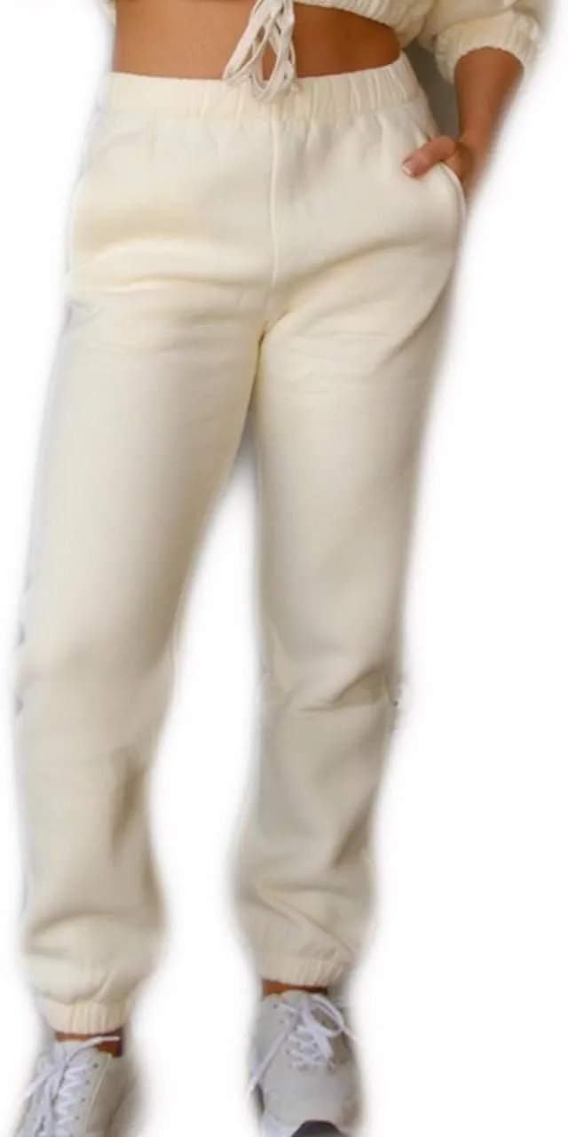 TIC TOC Women’s Soft Fleece Oversized Sweatpants Casual Essential High Waisted Jogger Pants with Pockets