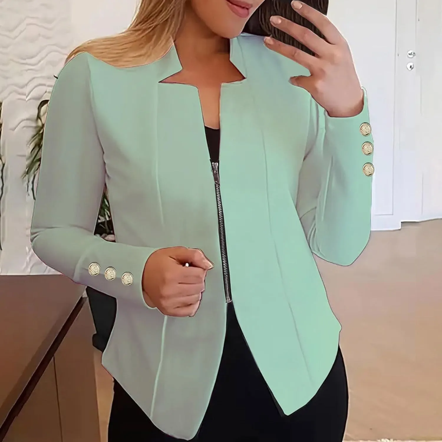 Tweed Blazers for Women Business Women's Coat Open Front Causal Lightweight Blazer Fit It Oversized Jackets
